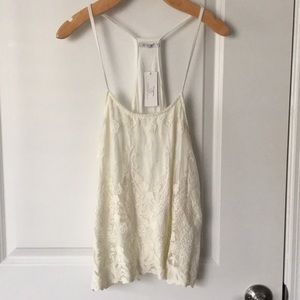 White lace tank top